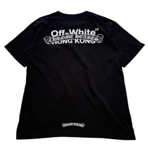 Black Off-White X Chrome Hearts Hong Kong T-Shirt