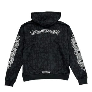 Chrome Hearts Cemetery Cross All Over Print Logo Hoodie