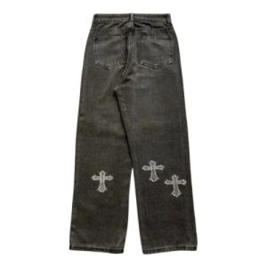 Chrome Hearts Denim Cross Style Pants