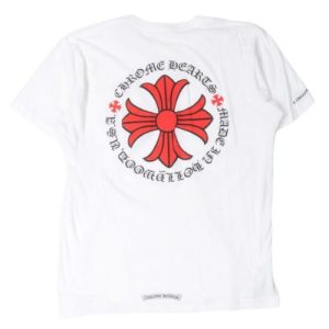 Chrome Hearts Hollywood Plus Cross Tee - White/Red