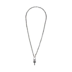 Chrome Hearts Large Double Dagger Pendant With Silver Chain