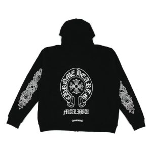 Chrome Hearts Malibu Zip Up Black Hoodie