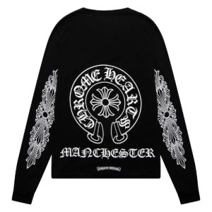 Chrome Hearts Manchester Long Sleeve Black Tee Shirt