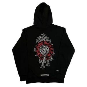 Chrome Hearts Red Cross Logo Hoodie