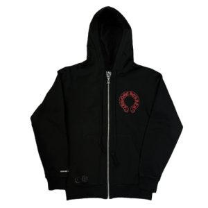 Chrome Hearts Red Cross Logo Hoodie