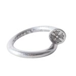 Chrome Hearts Silver Nail Ring Flat Design