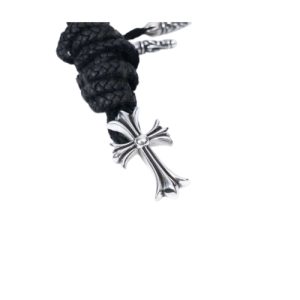 Chrome Hearts Small Cross Silver Necklace Pendant