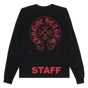 Chrome Hearts Staff Long Sleeve T-Shirt Red Logo