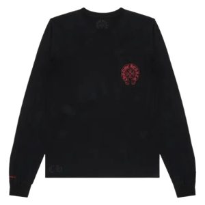 Chrome Hearts Staff Long Sleeve T-Shirt Red Logo