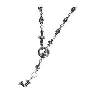 Chrome Hearts Tiny E Plus Chain With Cross & Babyfat Charms