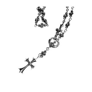 Chrome Hearts Tiny E Plus Chain With Cross & Babyfat Charms