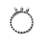 Chrome Hearts Triple Spike Silver Band Ring