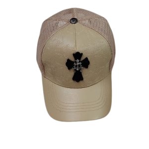 Chrome Hearts Khaki Leather Cap