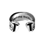 Chrome Hearts Large Scroll Label Ring