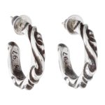 Chrome Hearts Luxury Scroll Hoop Earrings