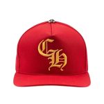 Chrome Hearts Red Silver Button Cap