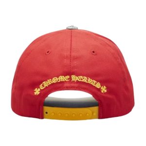 Chrome Hearts Red Silver Button Cap
