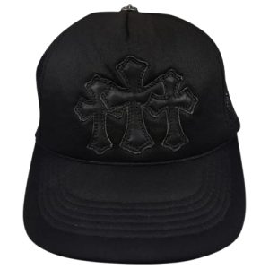 Chrome Hearts Tripple Cross Trucker Hat Black