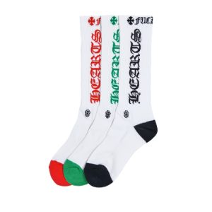 Chrome Hearts Green,Red and Black Socks