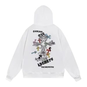 Chrome Hearts Artistic Cross White Hoodie