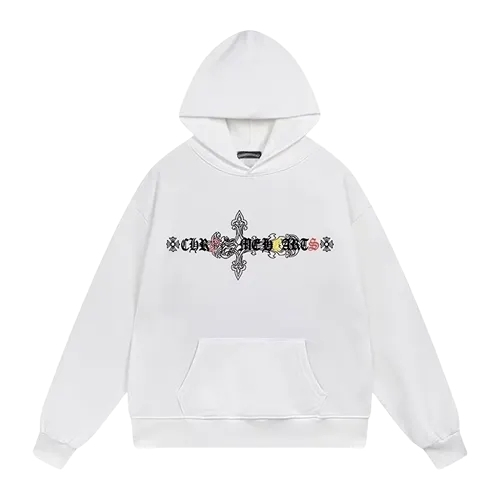Chrome Hearts Artistic Cross White Hoodie