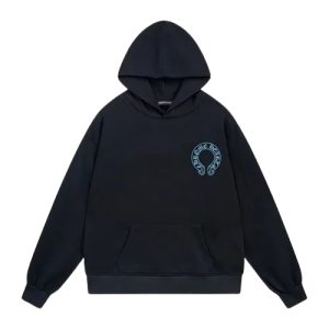 Chrome Hearts Blue Cross Black Hoodie