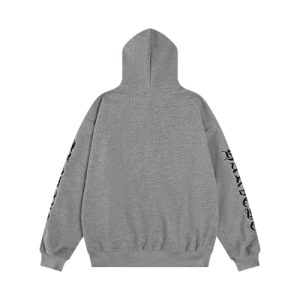 Chrome Hearts Cross Emblem Zip Grey Hoodie