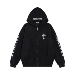Chrome Hearts Cross Emblem Zip Up Hoodie