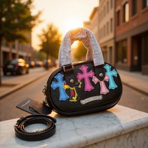Chrome Hearts Multicolor Cross Patch Handbag