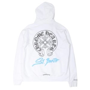Chrome Hearts St. Barth Horseshoe White Hoodie