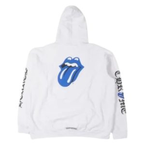 Chrome Hearts Tongue Lips White Hoodie